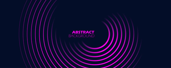 Circle line pattern. Glowing swirl circular lines. Futuristic abstract background for creative graphic design. Vector illustration.