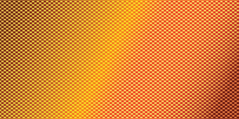 Obraz premium Vibrant Woven Checkered Pattern Background with Horizontal Yellow-Red Gradient.