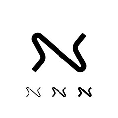 Technical letter X, digital cyber alphabet font, including set of three different thicknesses of the trendy modern letter (regular, medium, bold), vector illustration 10EPS