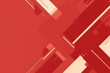 赤とベージュの幾何学的抽象背景アート