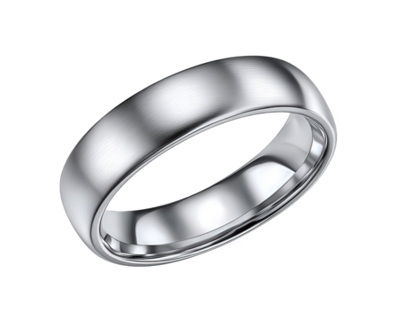 Elegant silver wedding band, beautiful symbol of love and commitment. This classic jewelry piece, an engagement ring or wedding ring, shines on transparency background