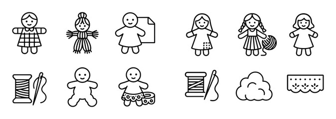 Minimalist Doll Icons