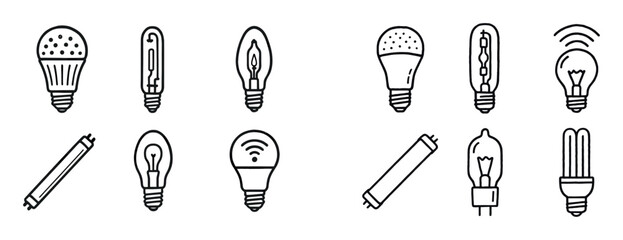 Streetlight Bulb Icons