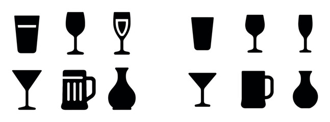 Glassware Icon Set