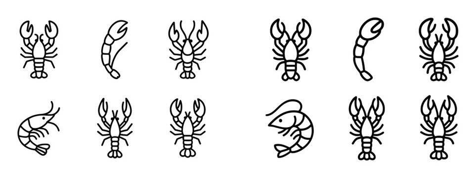 Seafood Vector Icons