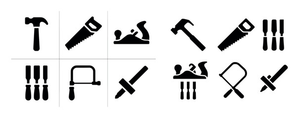 Fototapeta premium Carpentry Tool Icons