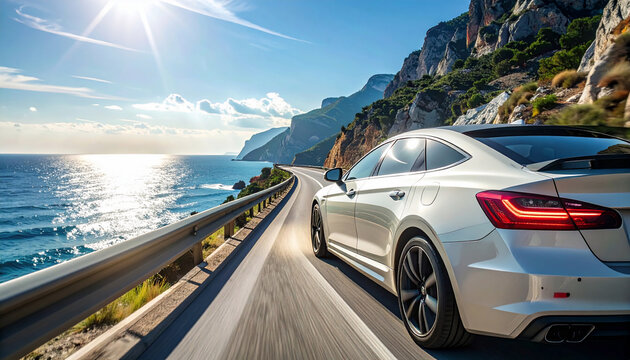 Luxury Car Coastal Road Trip