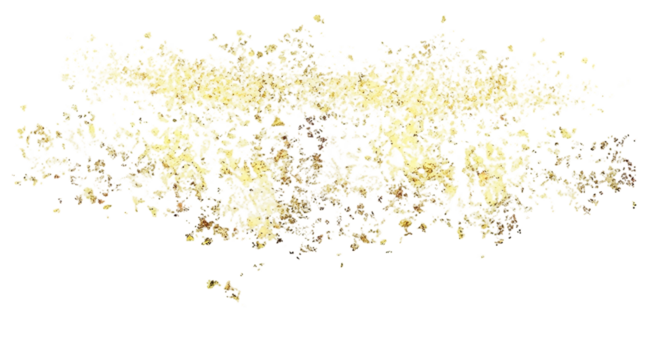 Abstract shimmering golden and green light patterns against a dark black background creating a festive and magical atmosphere - Powered by Adobe