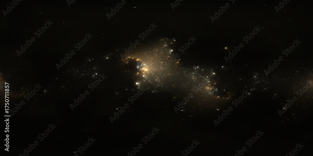Wall mural 360 degree space nebula. giant interstellar cloud with stars, equirectangular projection, environmen