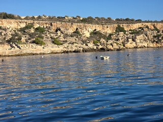 boats on the lake St Pauls Malta 