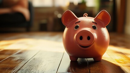 Classic Pink Piggy Bank Symbolizing Savings and Financial Growth.