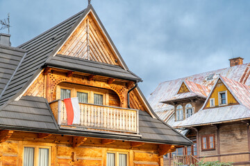 Traditional and Modern Highlander Wooden Houses, Zakopane, Poland