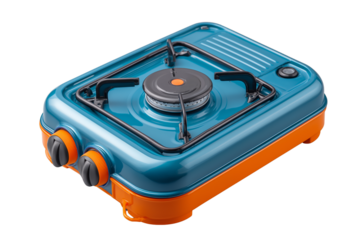 transparent PNG image of  Portable Single-Burner Gas Stove with Modern Design