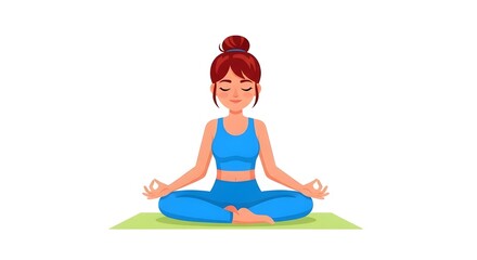 young woman meditating