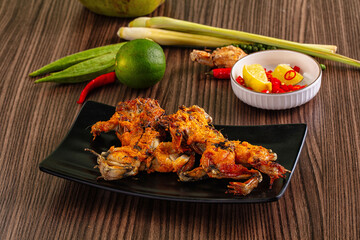 Gourmet cuisine - fried fresh frog