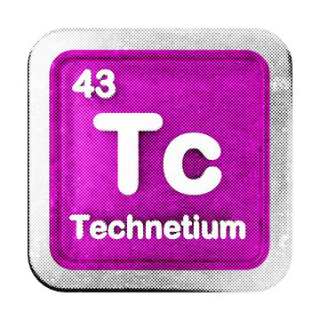 3d periodic table technetium halftone style