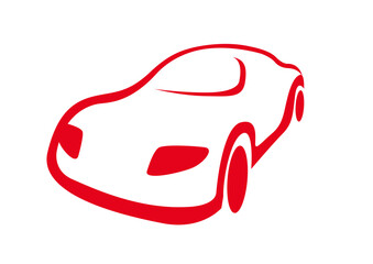 logo de voiture rouge moderne