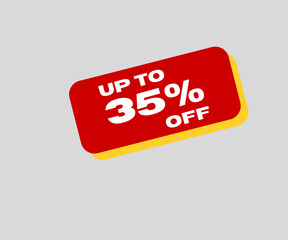 UP TO 35% OFF. OFFER LOGO, DISCOUNT LOGO, PERCENT LOGO, LOGO OFFER, DESIGN LOGO