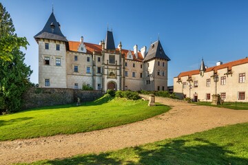 Zleby castle in Central Bohemian region, Czech Republic.