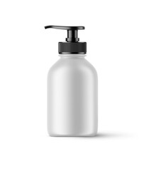 Matt Cosmetic Bottle with Black Pump Cap - without Label