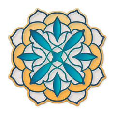 Elegant floral mandala design on dark background