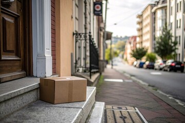 Parcel box delivery at doorstep home delivery