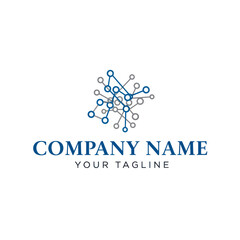 Abstract Network Connection Logo Design.