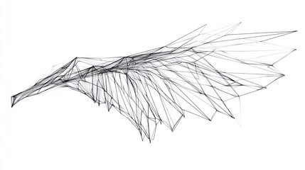 Abstract wing design, graphic art, geometric lines