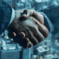 hand holding a blue background with the word help