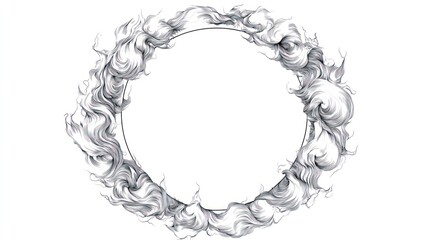 Abstract circular frame design, decorative element, graphic art, background use