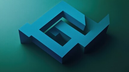 Abstract teal 3D graphic design