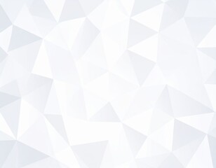 Fototapeta premium Abstract Geometric White and Gray Polygonal Background with Subtle Light Tones.