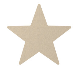 Burlap star isolated on transparent background