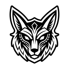 Wild jackal face icon in filled style