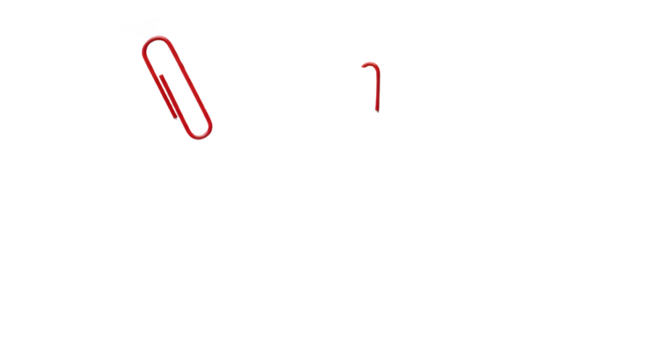 Simple red wire paperclip and staple vector graphic isolated on white background, office supplies concept.