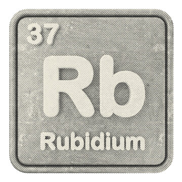 3d periodic table rubidium halftone style