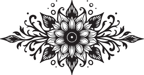 Modern Mandala Line Design