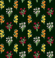 seamless pattern with flowers