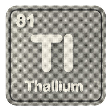3d periodic table thallium halftone style