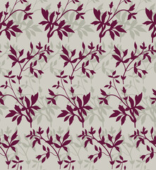 seamless pattern with pink flowers
