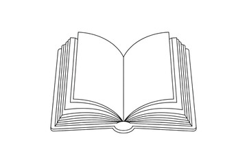 Open Book with Flying Letters Clipart Vector