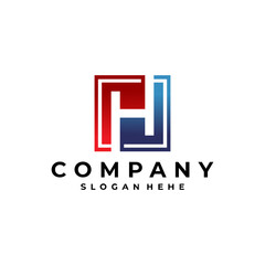 Modern design Letter H logo vector