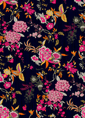 seamless pattern with flowers
