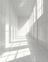 Obraz premium Aesthetic minimal white grid pattern wallpaper
