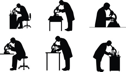 Scientist, microscope observation, laboratory research, medical study, biology experiment, healthcare professional, clinical analysis, science education, research work, 