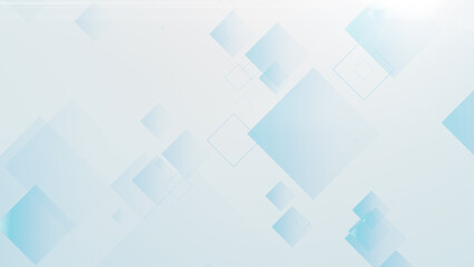 Obraz premium Light Blue Floating Squares Business Corporate Technology Particles Tunnel Digital Background