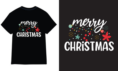 Merry christmas t shirt design.