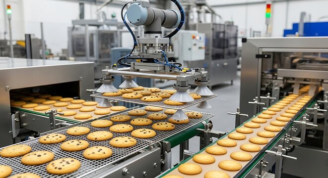 Automated Cookie Production Line - Precision and Efficiency in Food Manufacturing.