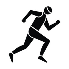 Running Icon Vector Sports Symbol Isolated on White