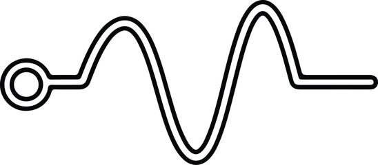 Illustrator Vector Heartbeat line graph medical design pulse silhouette